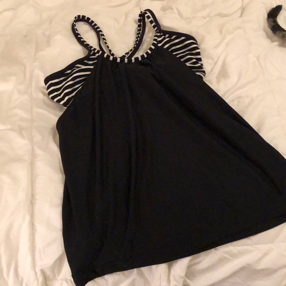 Athleta Striped Workout Top - Picture 1 of 5
